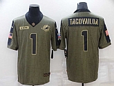 Nike Dolphins 1 Tua Tagovailoa Olive 2021 Salute To Service Limited Jersey Dzhi,baseball caps,new era cap wholesale,wholesale hats